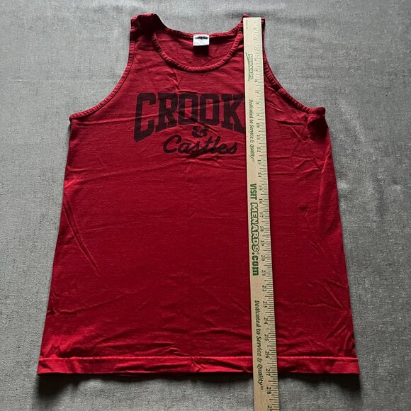 Crooks & Castles Sleeveless Graphic Tank Top Shirt Men Size Medium Red Logo - Picture 6 of 7